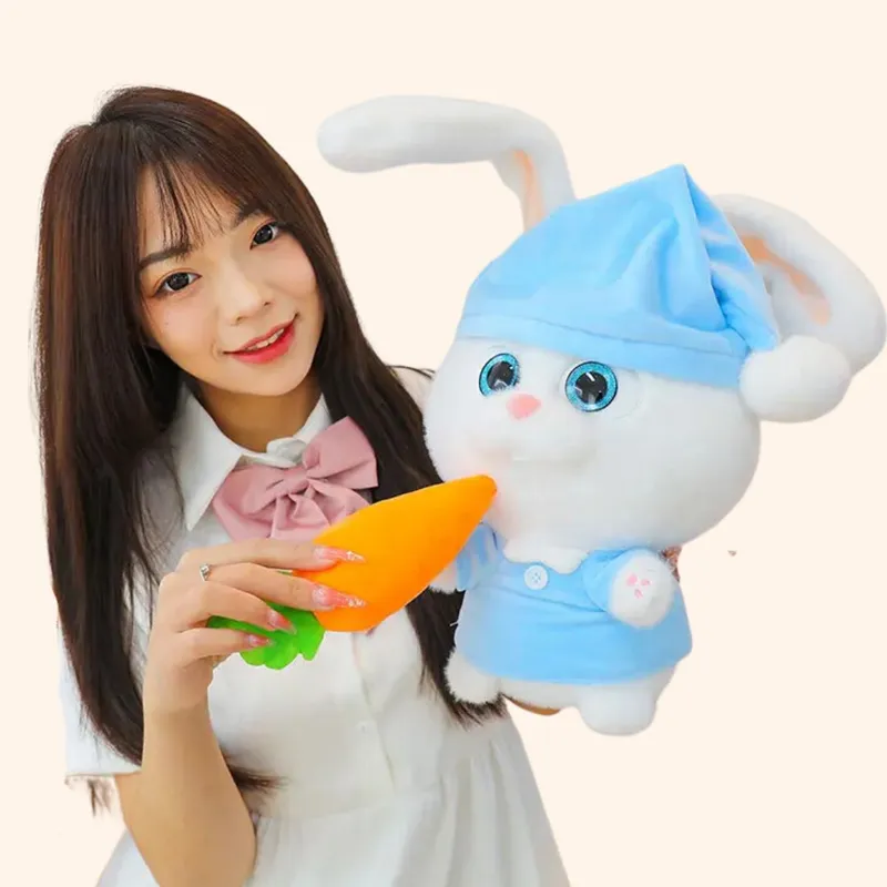 GENERICO - Peluche Conejo Snowball + Zanahoria Importado - Miden 40 cm