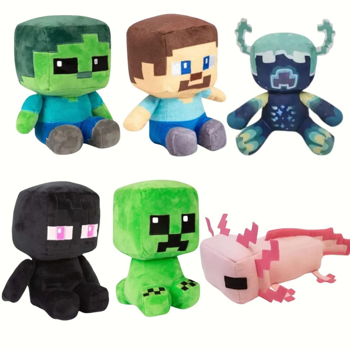 GENERICO - Peluche Enderman Minecrft Verde - Mide 25 cm alto