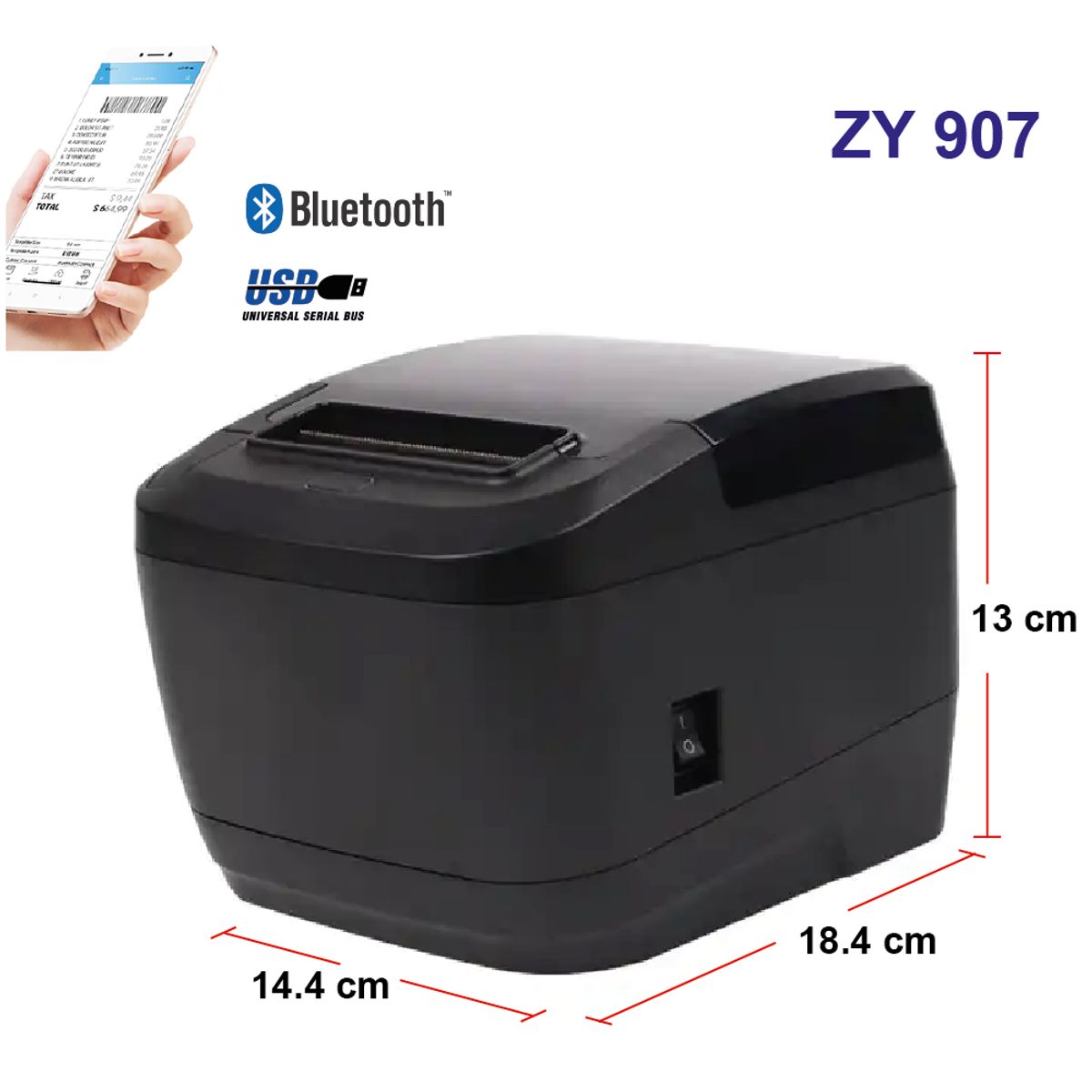 ZYWELL - Impresora Termica Etiqueta y Ticket 80mm con Bluetooth ZY310