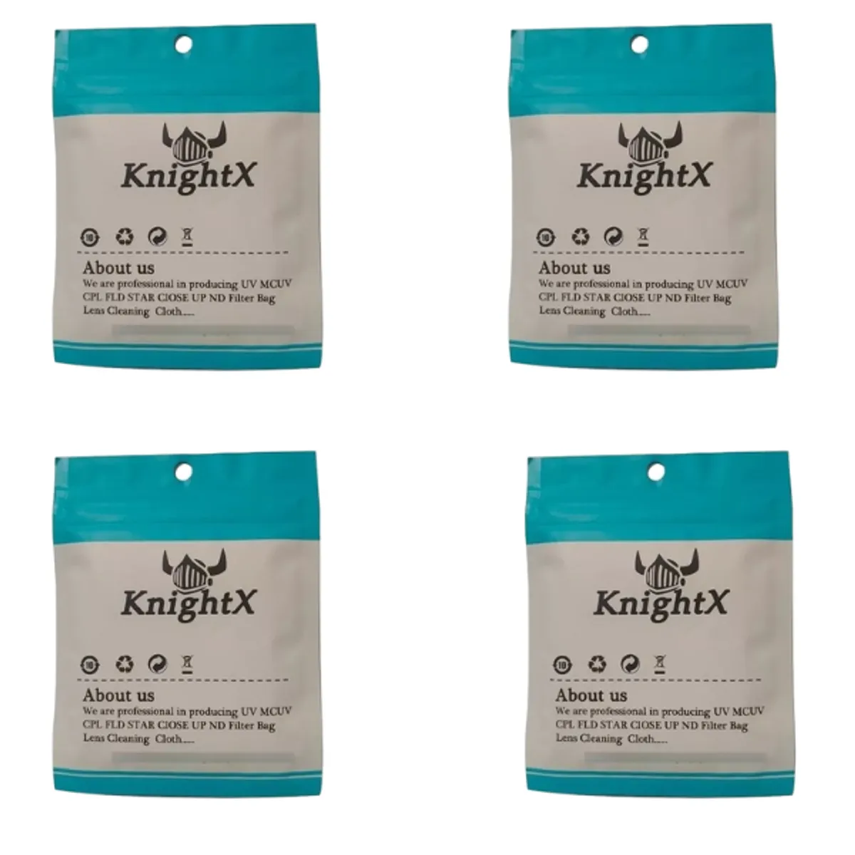 GENERICO - 4 Paño Microfibra Limpieza Lentes Objetivos Knightx