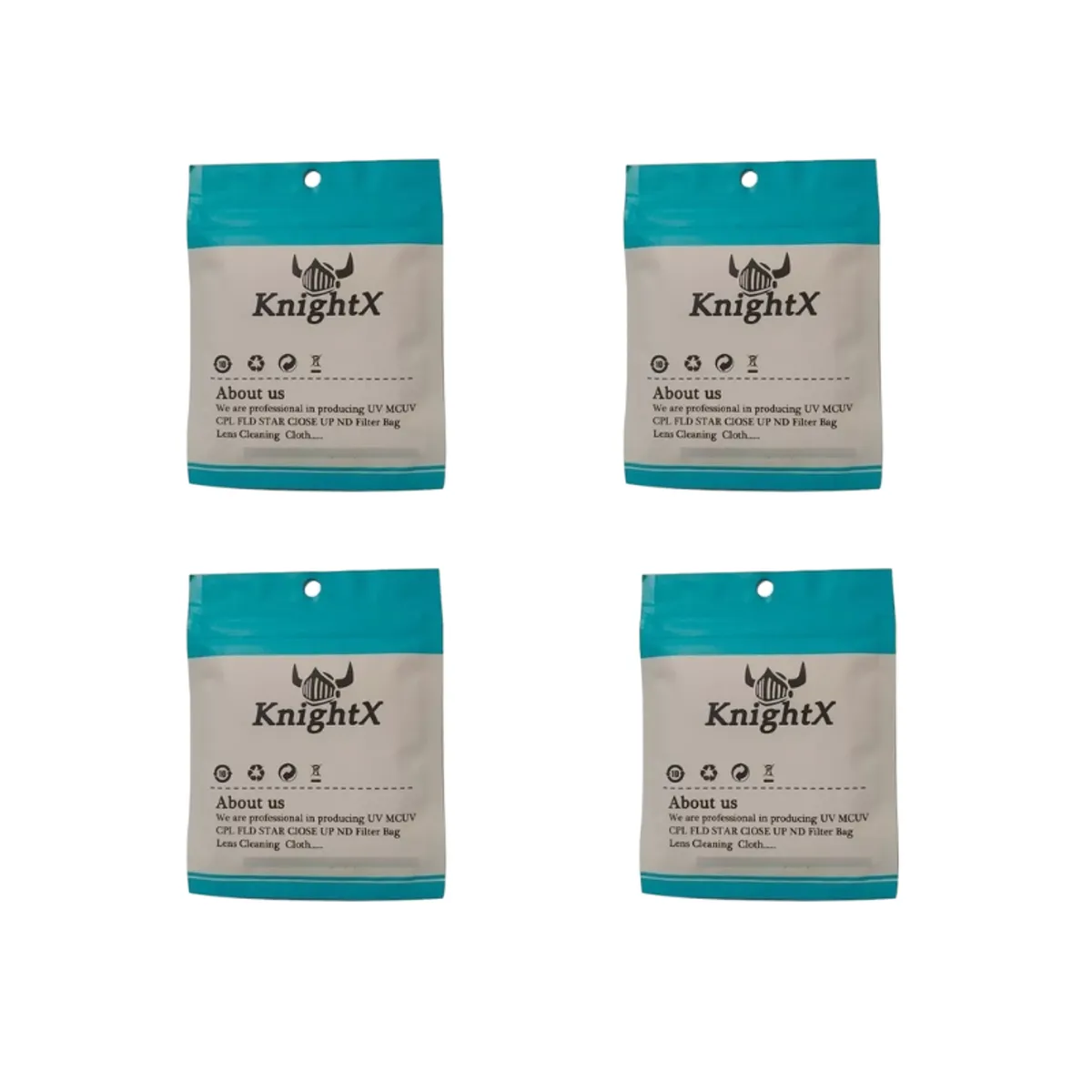 GENERICO - 4 Paño Microfibra Limpieza Lentes Objetivos Knightx