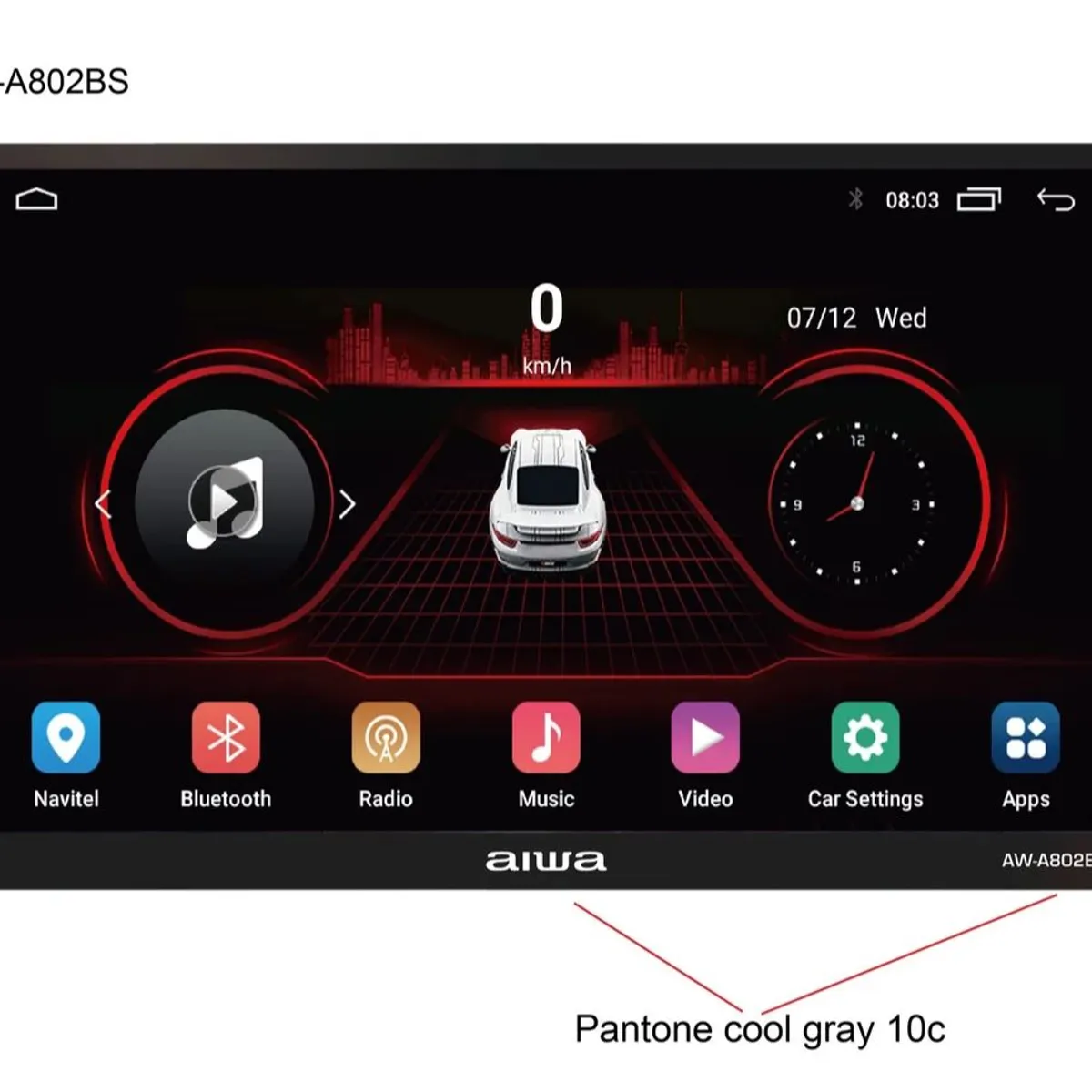 AIWA - Autoradio Android 2 Din LCD 9" HD BT 2GB RAM + 32GB