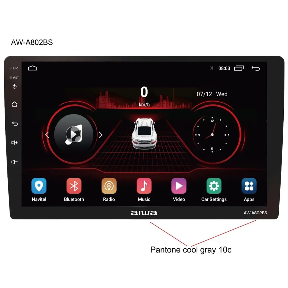 AIWA - Autoradio Android 2 Din LCD 9" HD BT 2GB RAM + 32GB