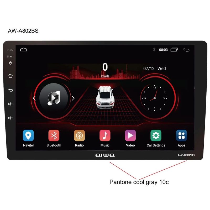 AIWA - Autoradio Android 2 Din LCD 9" HD BT 2GB RAM + 32GB