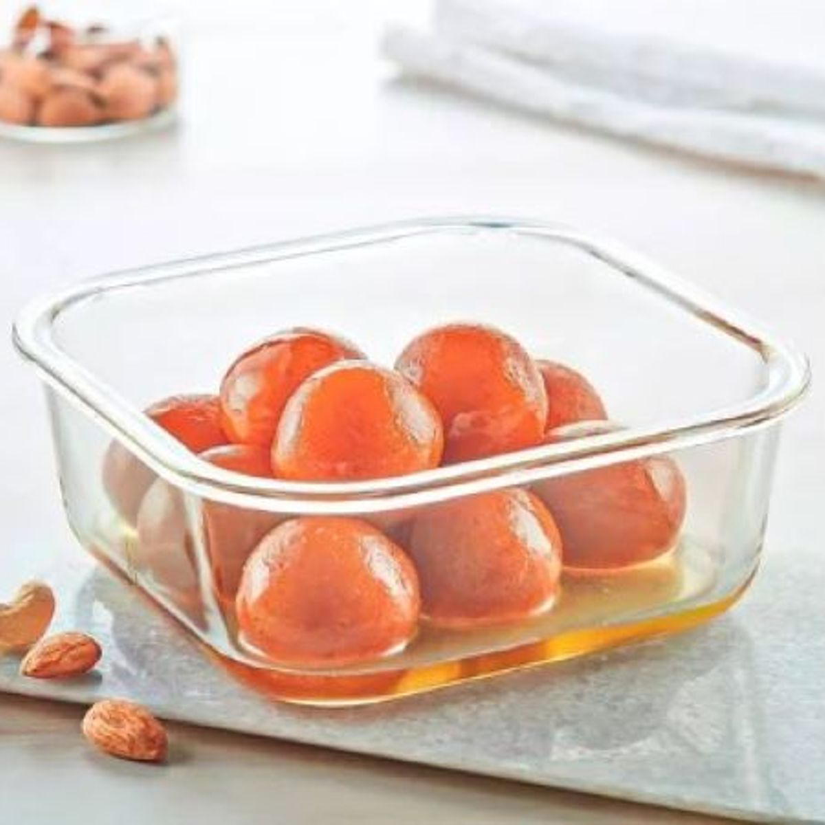 GENERICO - Set x 3 Recipientes de Vidrio D - Cuadrado