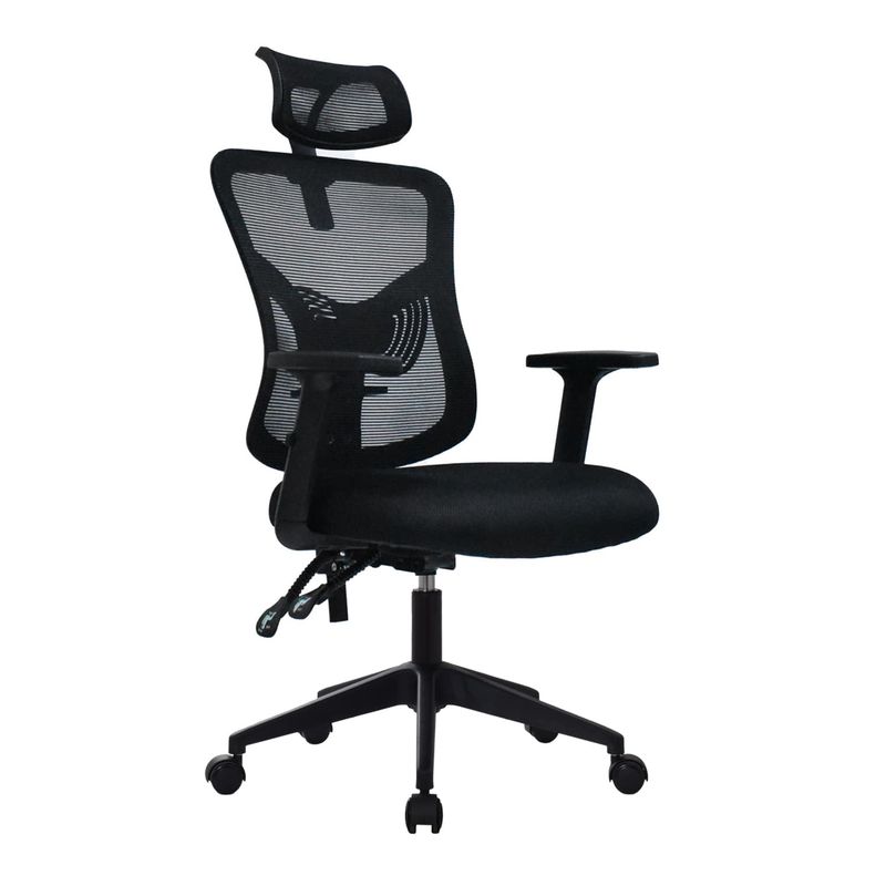 OFIDEAS - Silla de Oficina Ergonómica Fone Ultra Negro Presidente Nylon Ofideas