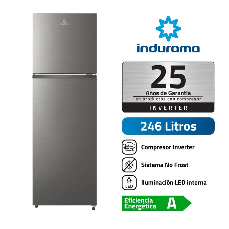 INDURAMA - REFRIGERADORA INDURAMA CROMA 246LT RI-389I