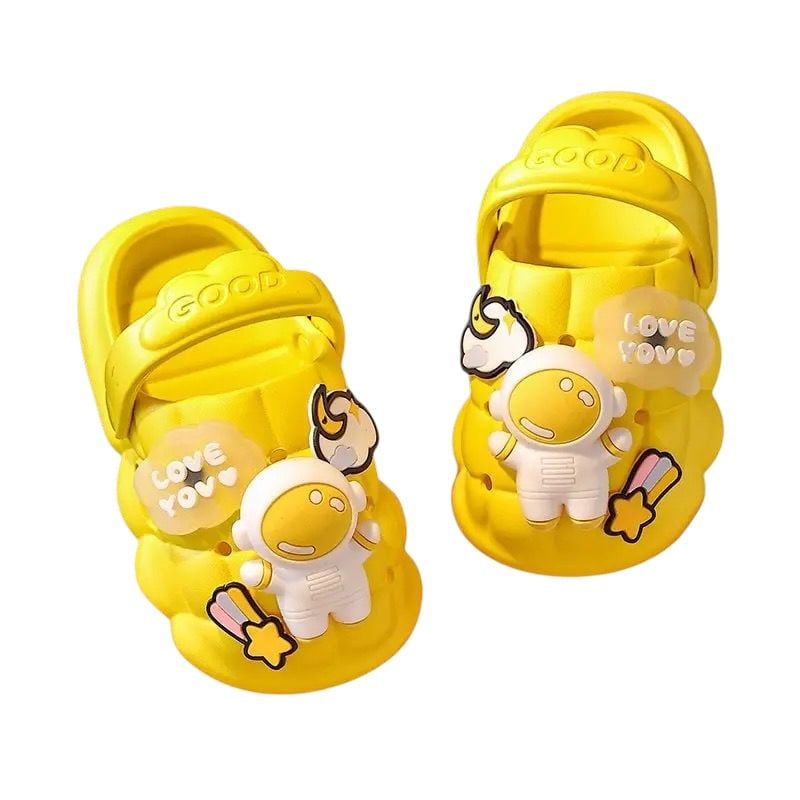 GENERICO - Sandalias tipo Crocs Astronauta Niño Niña Unisex Amarillo