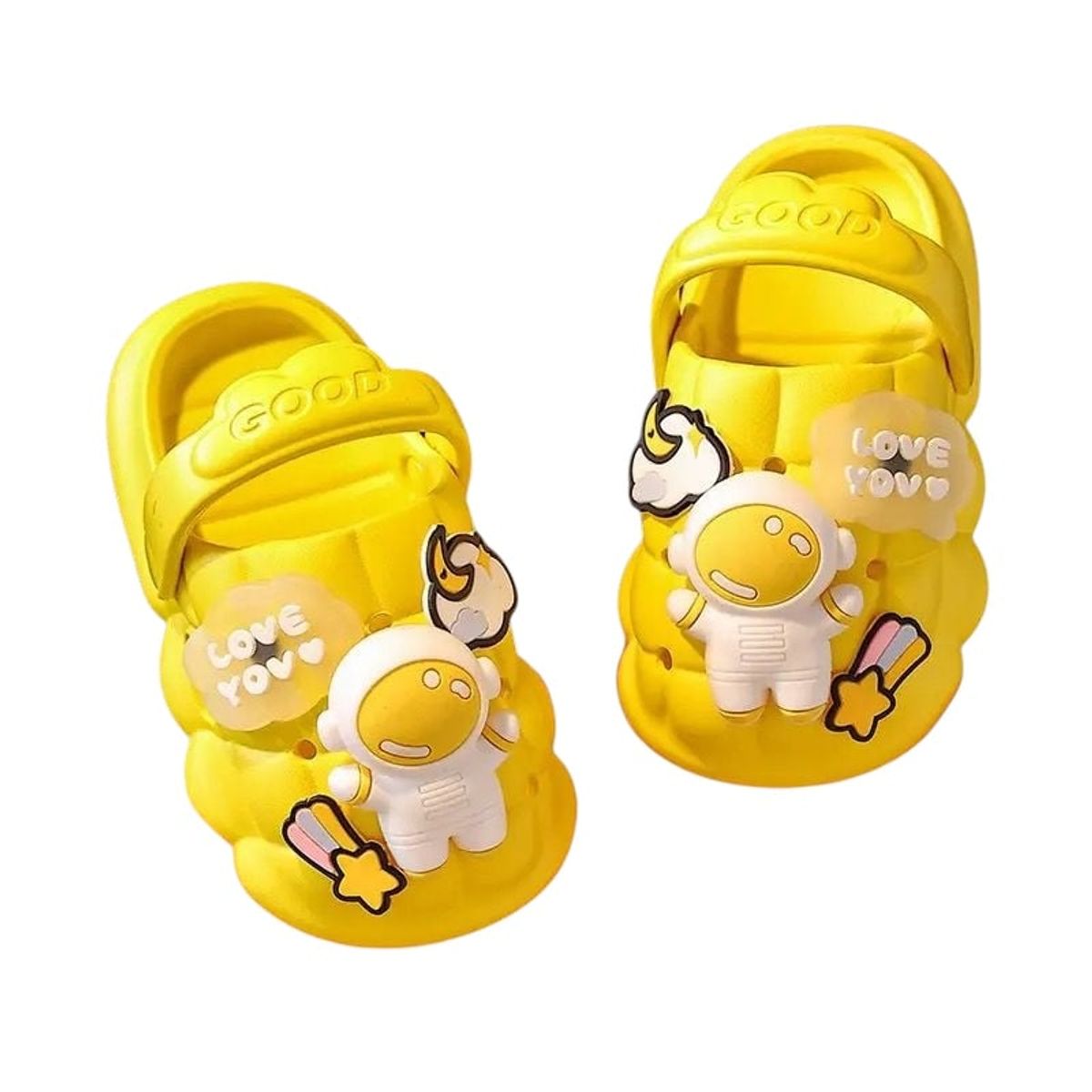 GENERICO - Sandalias tipo Crocs Astronauta Niño Niña Unisex Amarillo