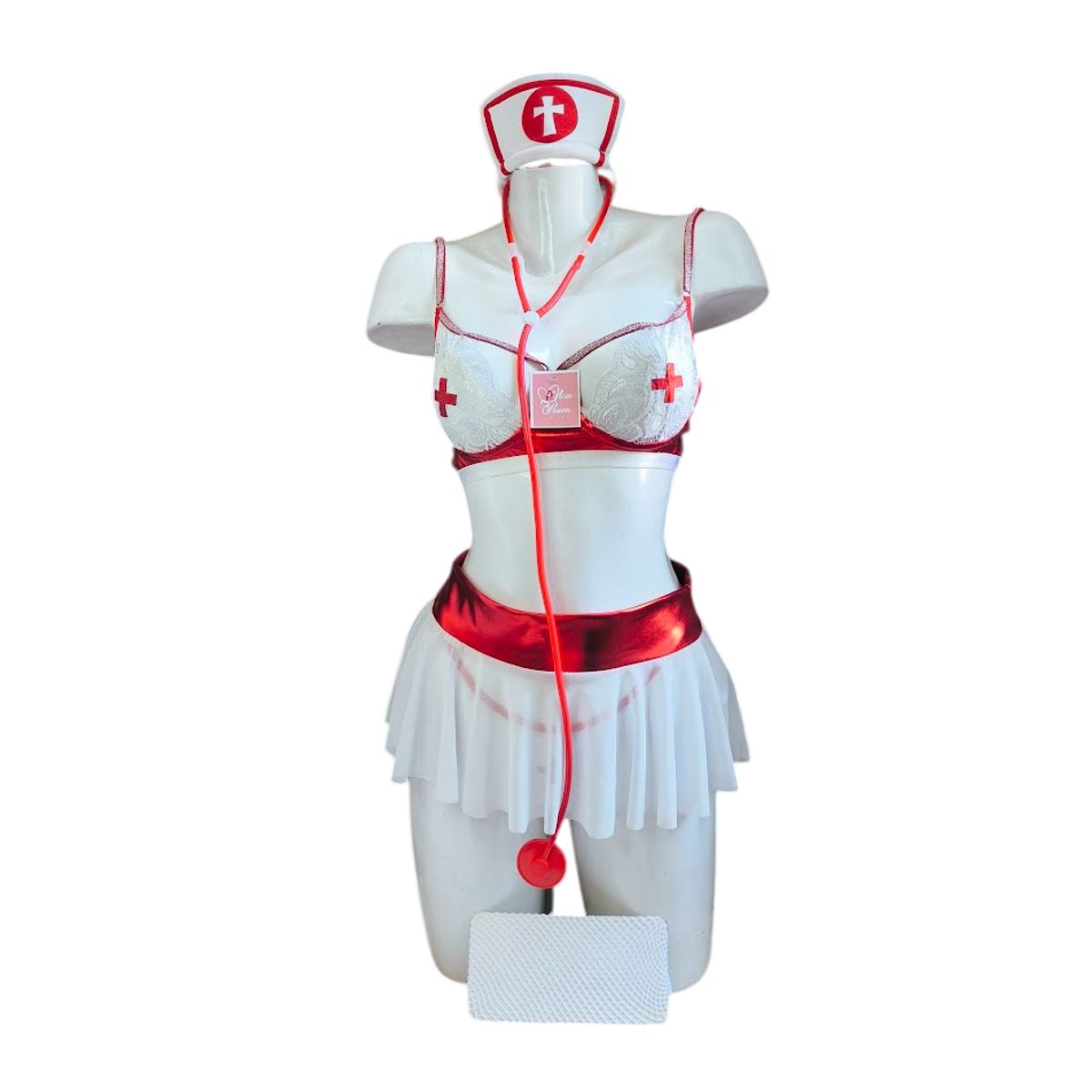 GENERICO - DISFRAZ DE ENFERMERA LENCERIA PORTALIGAS