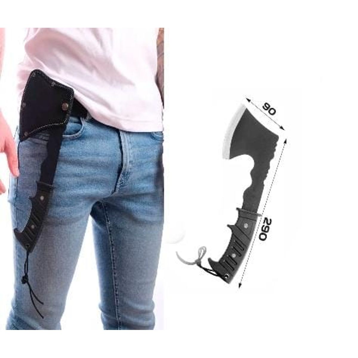 GENERICO - 1 hacha táctica de camping supervivencia