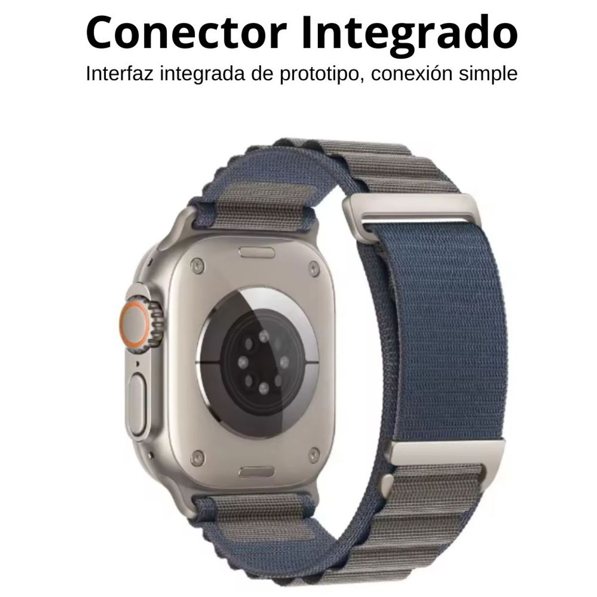 URVOI - Correa Alpine Loop C-Hook Para Apple Watch Color Azul Gris