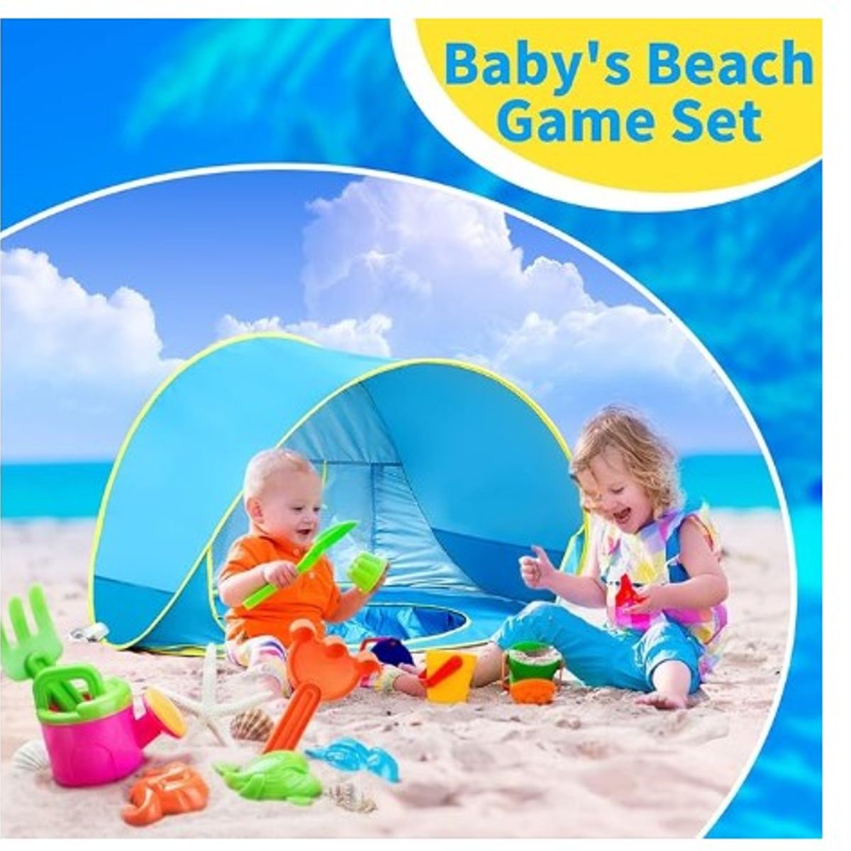 GENERICO - CARPA PARA BEBES CON PISCINA - CELESTE