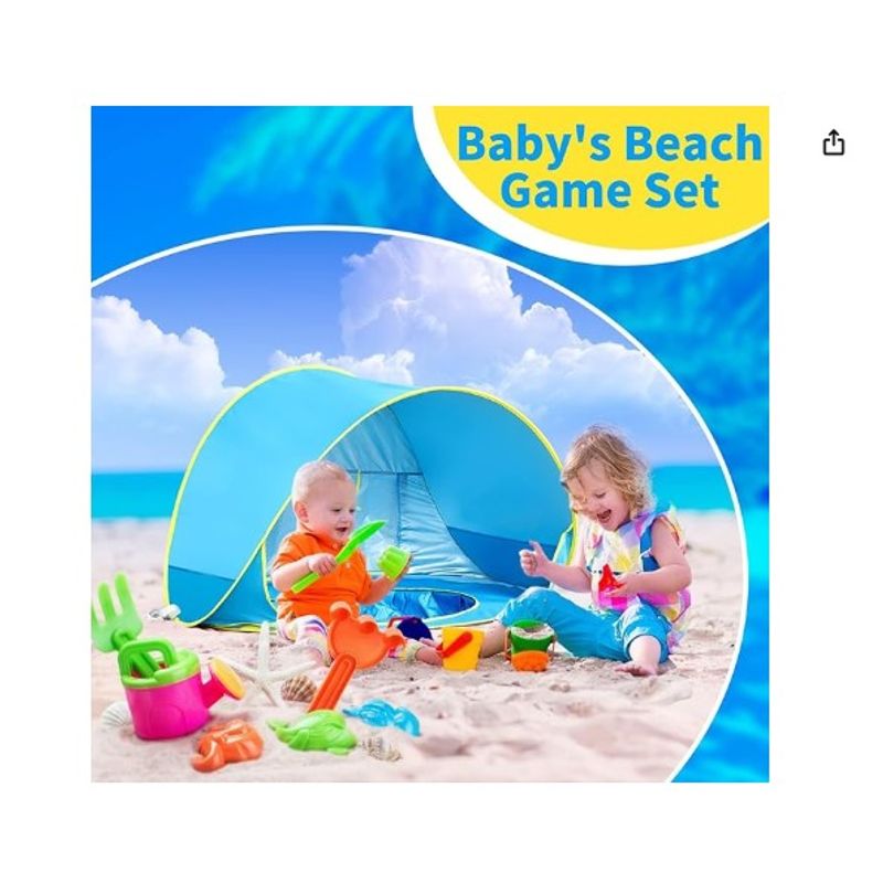 GENERICO - CARPA PARA BEBES CON PISCINA - CELESTE