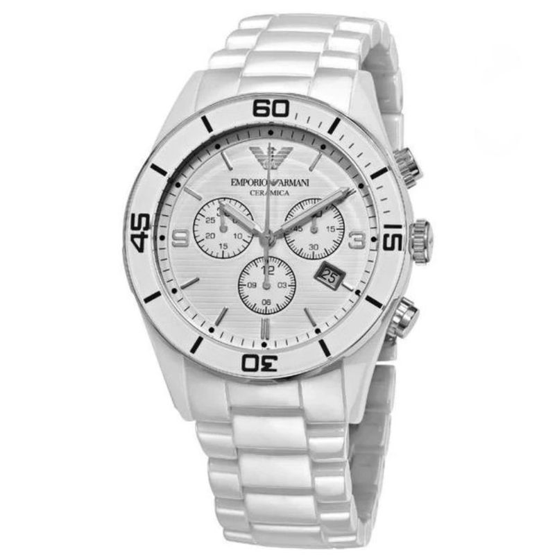 EMPORIO ARMANI - RELOJ EMPORIO ARMANI CERAMIC BLANCO CRONOGRAFO