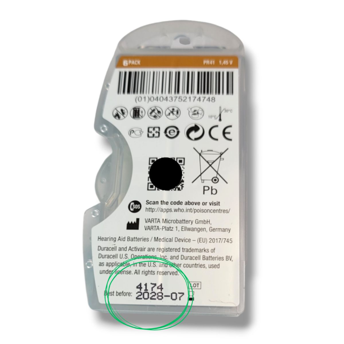 DURACELL - Pilas #312 Para Audífonos De Sordera - Duracell Caja 30 Unidades