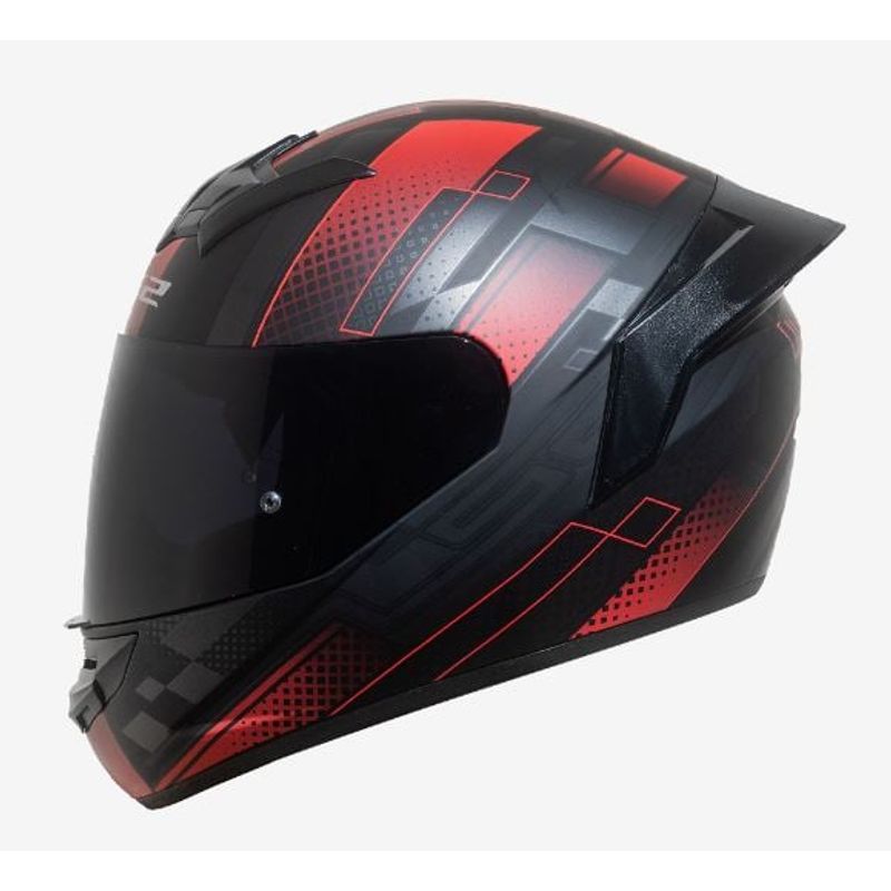 LS2 - CASCO MOTO LS2 NS352 ENIX negro mate  rojo TALLA ¨XL¨
