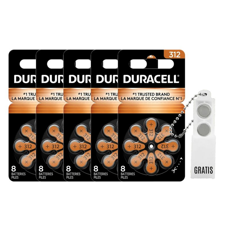 DURACELL - Pilas #312 Para Audífonos De Sordera - Duracell Caja 40 Unidades