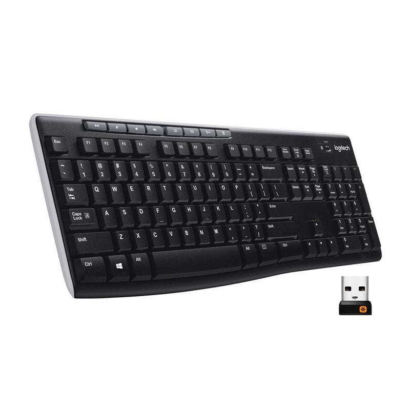 LOGITECH - Teclado clásico Logitech K270 Inalámbrico USB Unifying Negro