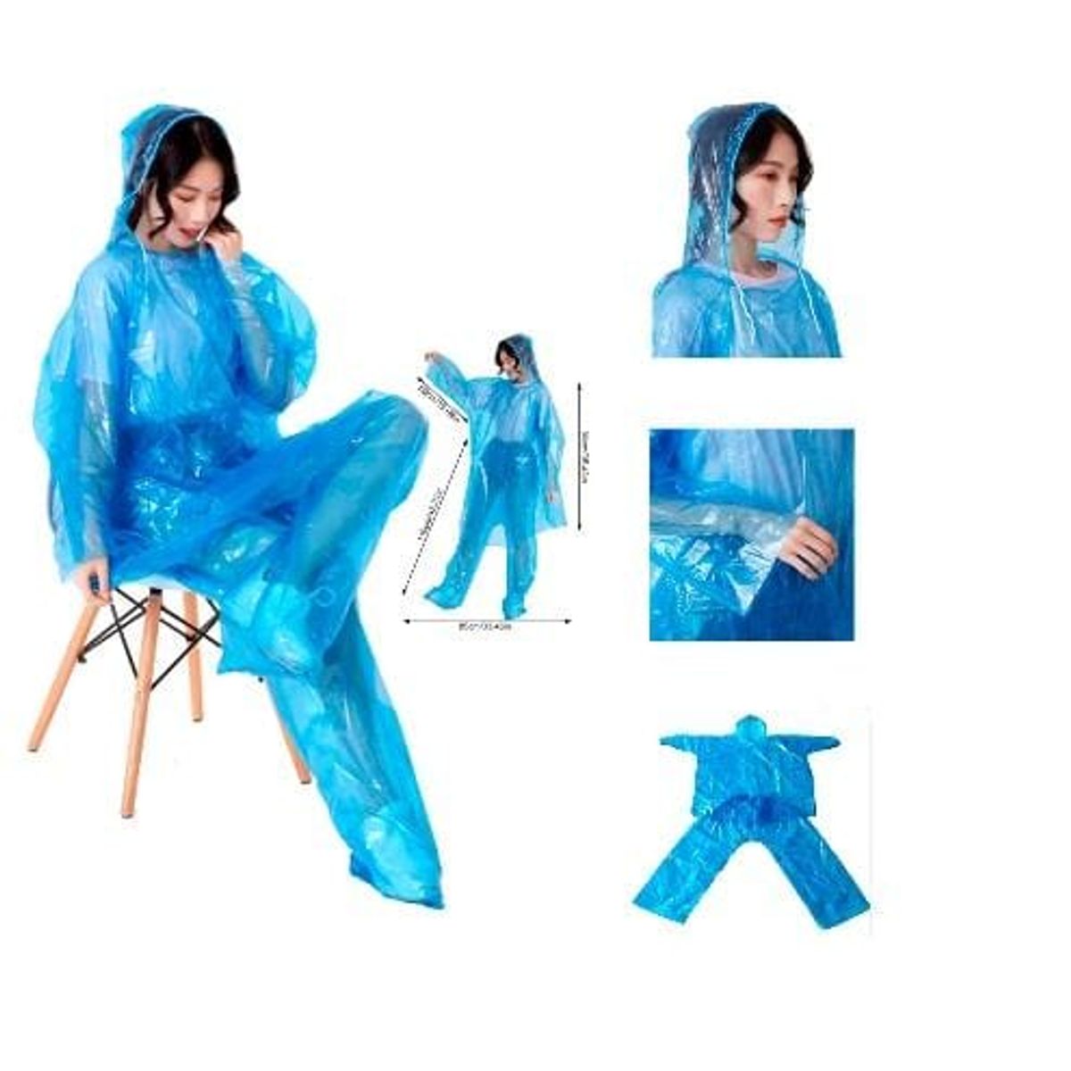 GENERICO - Pack de 3 protector de lluvias, viaje,