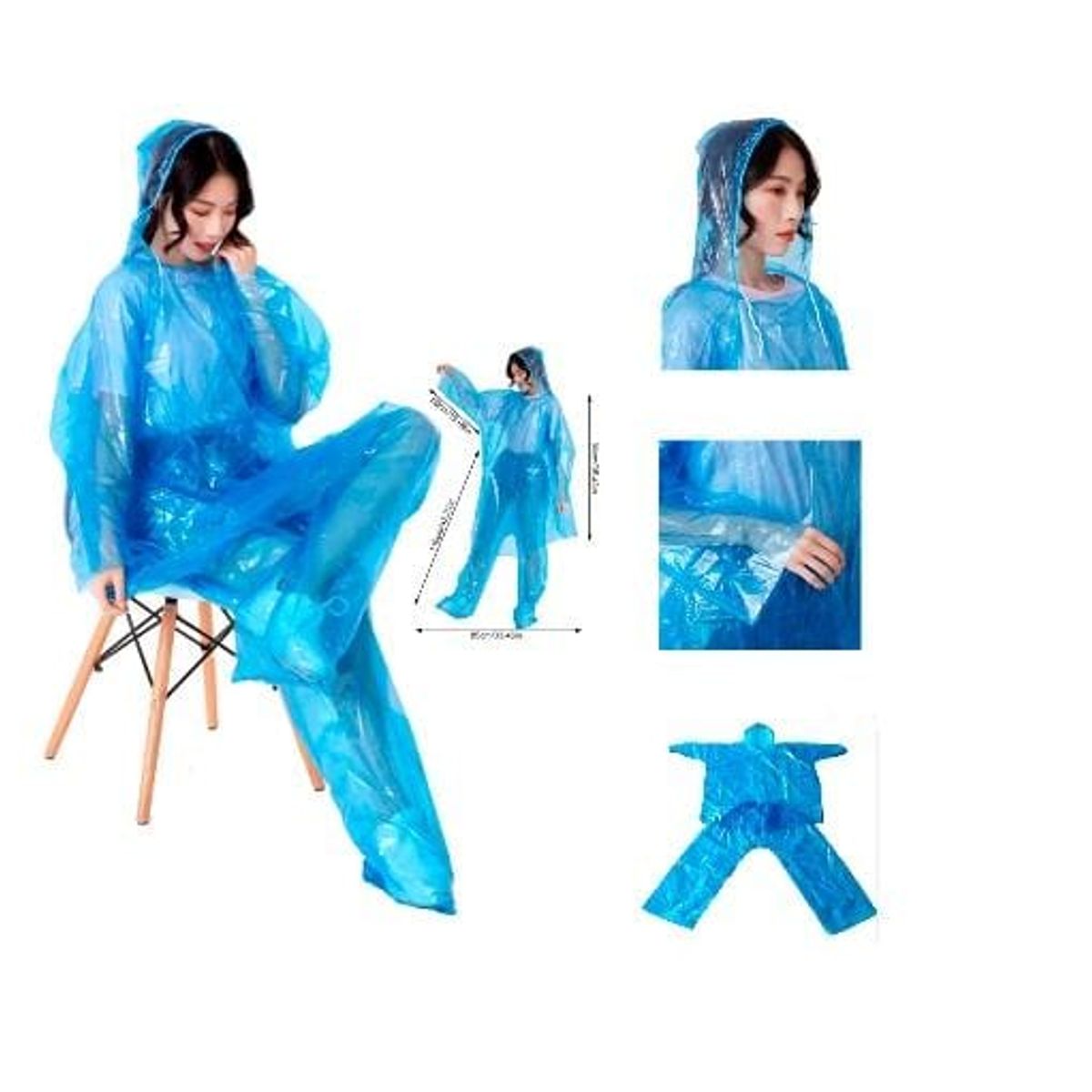 GENERICO - Pack de 3 protector de lluvias, viaje,