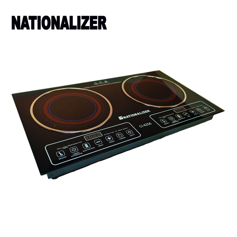 NATIONALIZER - Cocina de Inducción Doble Hornilla Nationalizer 2400 + 2400 Watts CI-4256