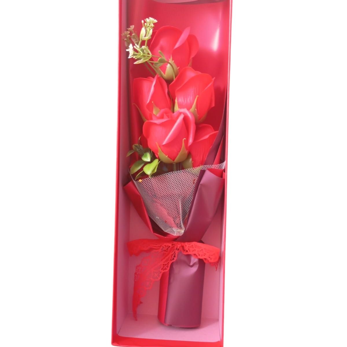 GENERICO - Ramo de Rosas Artificiales 6 Rosas Rojas