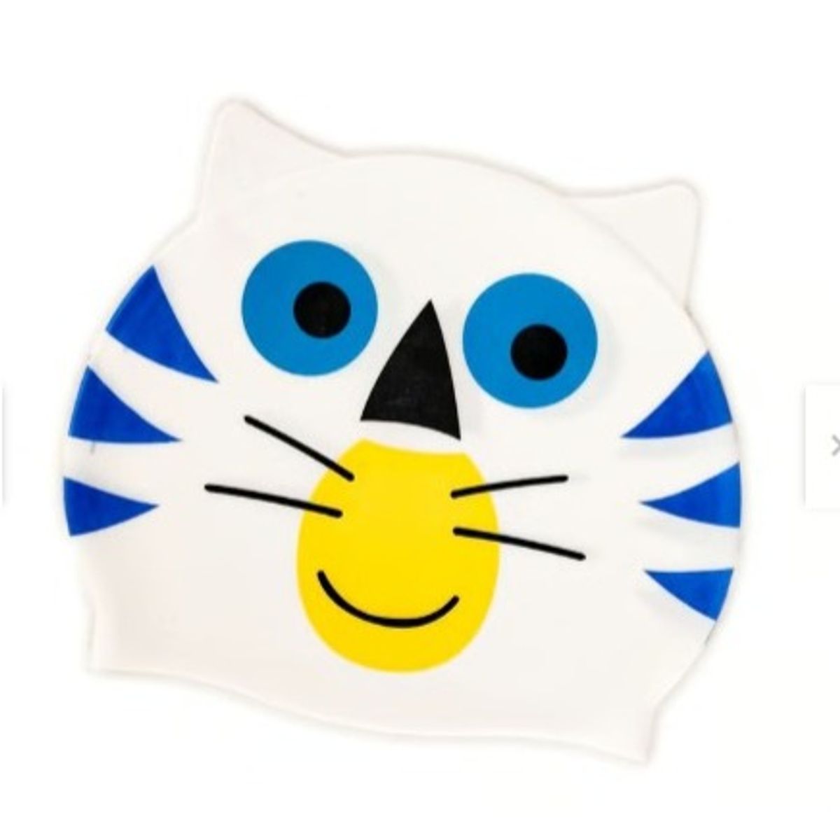 GENERICO - Gorro de Natación para Niños Silicona Modelo gato Blanco