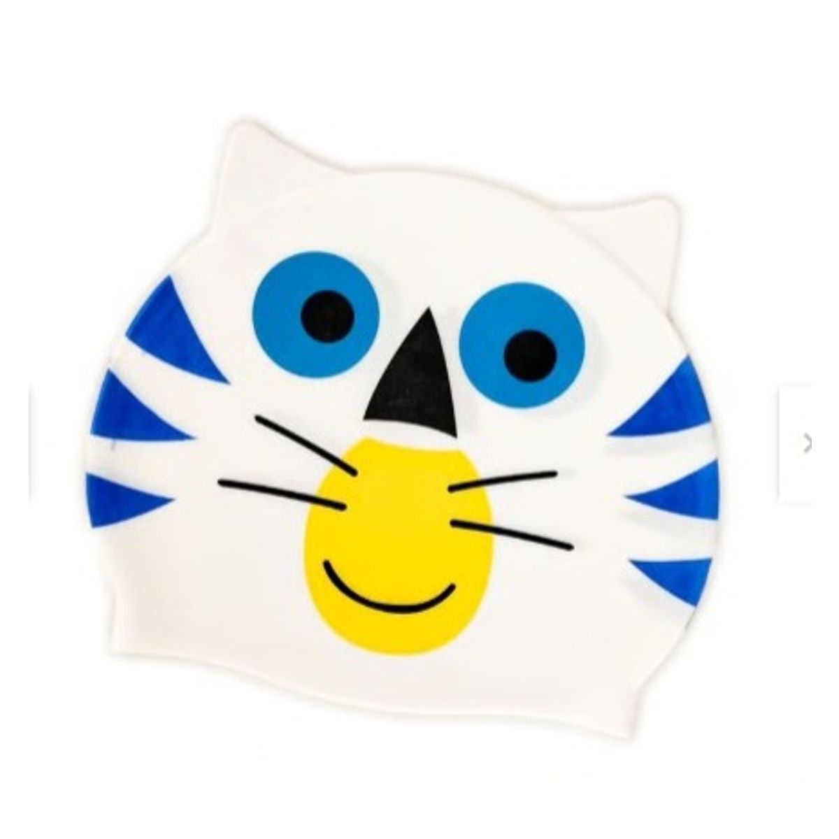 GENERICO - Gorro de Natación para Niños Silicona Modelo gato Blanco
