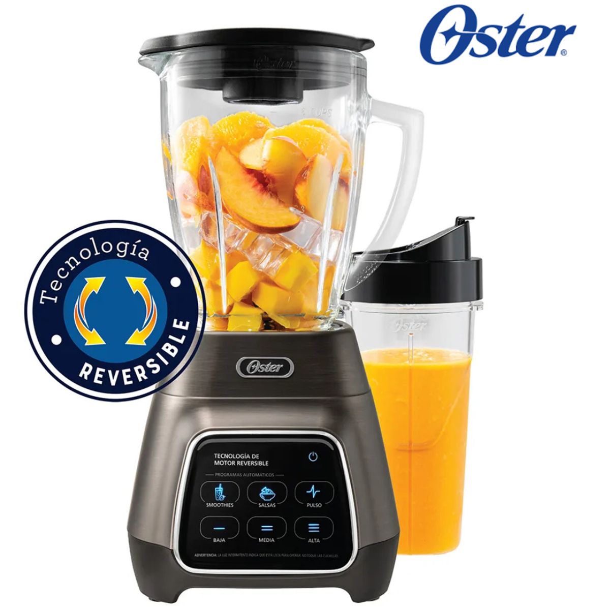 OSTER - Licuadora Oster con Tecnología Reversible Pantalla Táctil de 1000W
