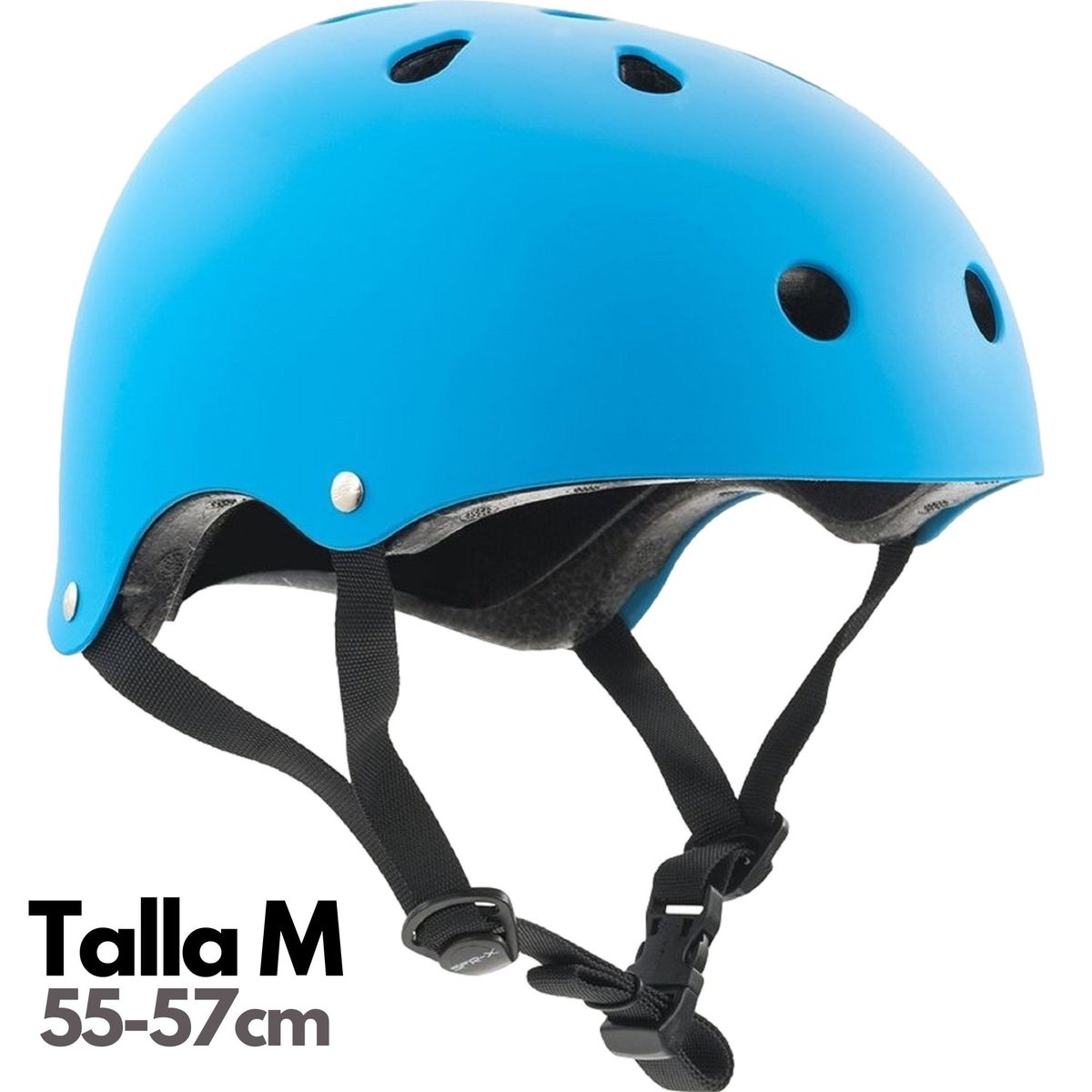 PAPAISON - Casco Protección Patines Skate Scooter - Celeste - Talla M