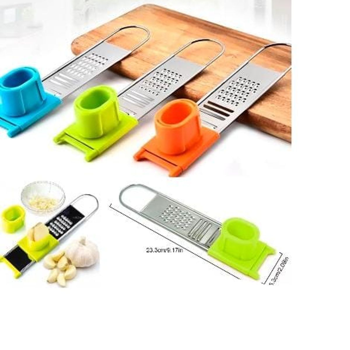 GENERICO - Pack de 2 rallador de ajo molinillo