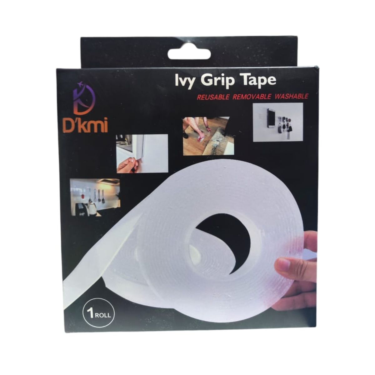 GENERICO - Cinta adhesiva transparente de doble cara resistente