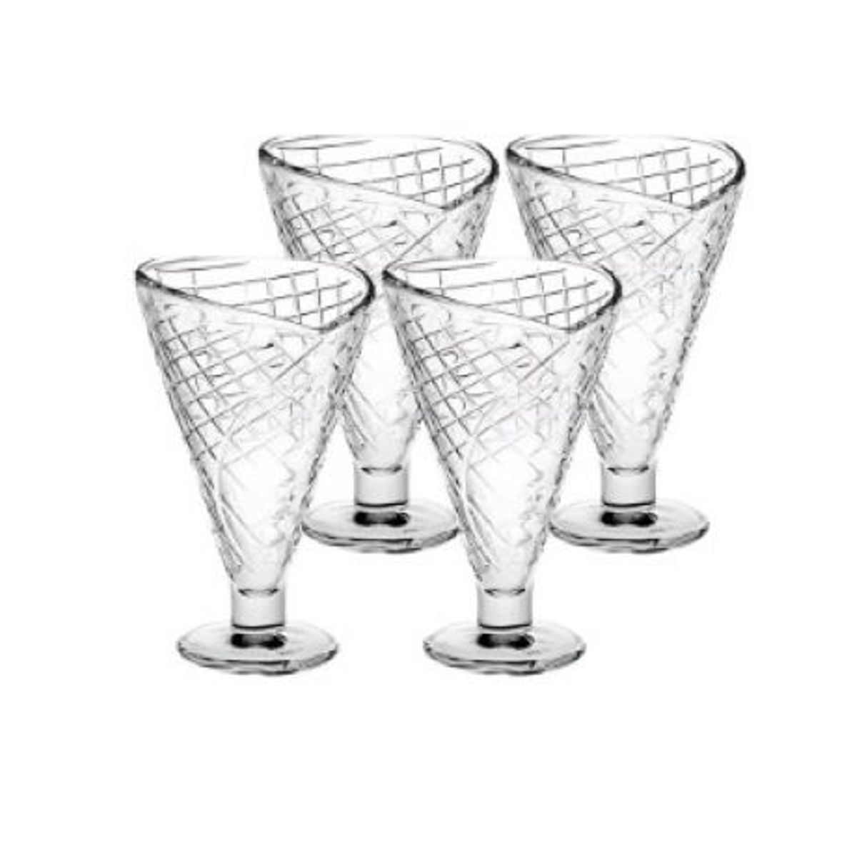 SUMO - Set x 4 Copas de Helado diseño Cono 210 ml