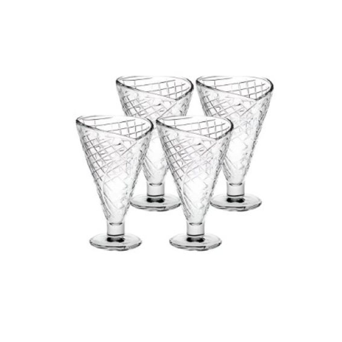 SUMO - Set x 4 Copas de Helado diseño Cono 210 ml