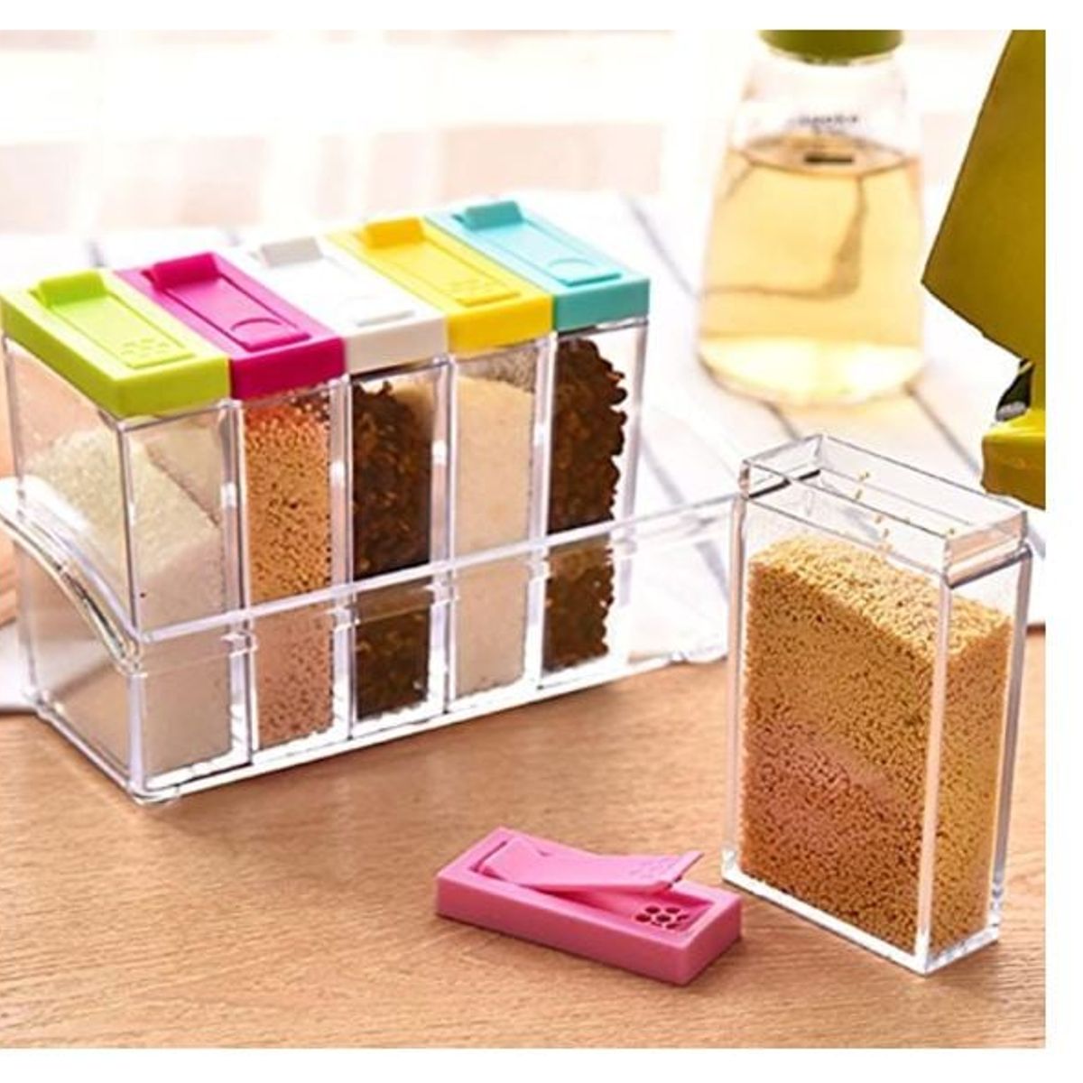 GENERICO - Caja de condimentos Juego de 6 Transparente