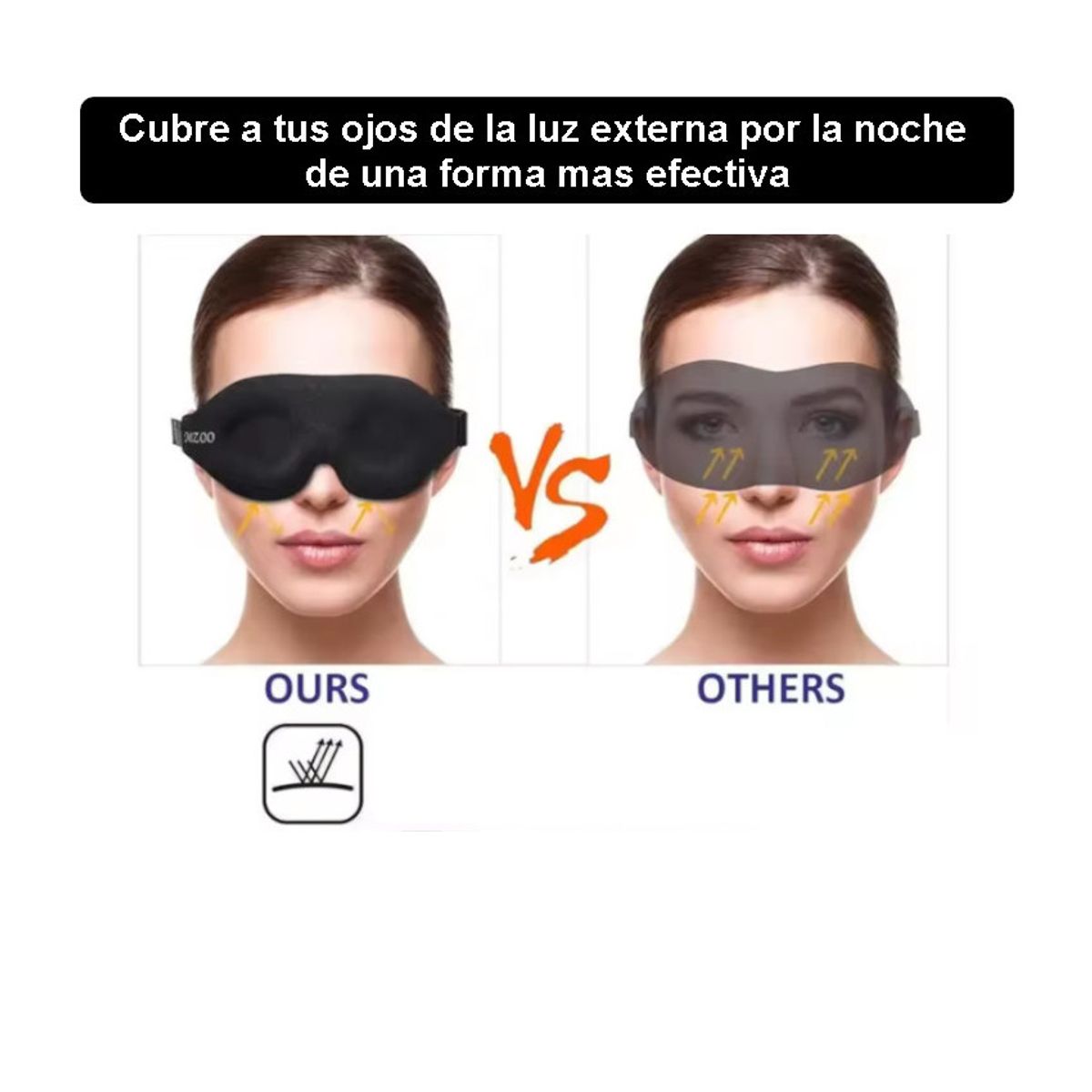 GENERICO - Lente Antifaz Para Dormir 3d Mascara Ojos Ajustable Aisla Luz