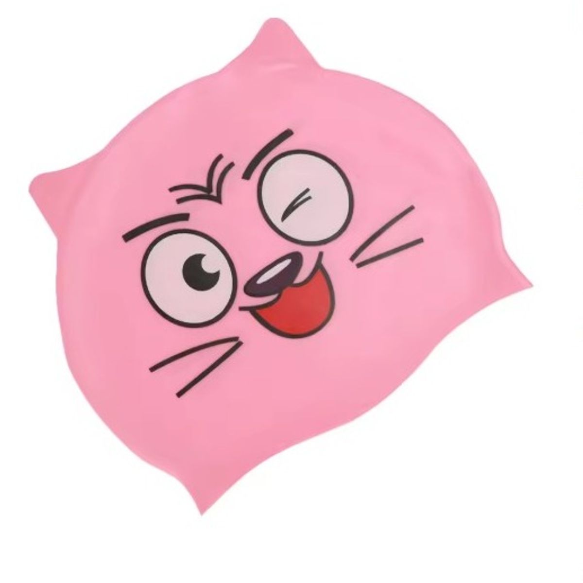 GENERICO - Gorro de Natación para Niños Silicona Modelo Ardilla Rosa