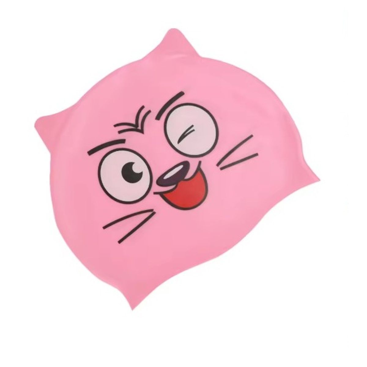 GENERICO - Gorro de Natación para Niños Silicona Modelo Ardilla Rosa