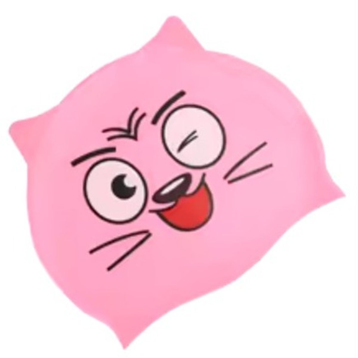 GENERICO - Gorro de Natación para Niños Silicona Modelo Ardilla Rosa