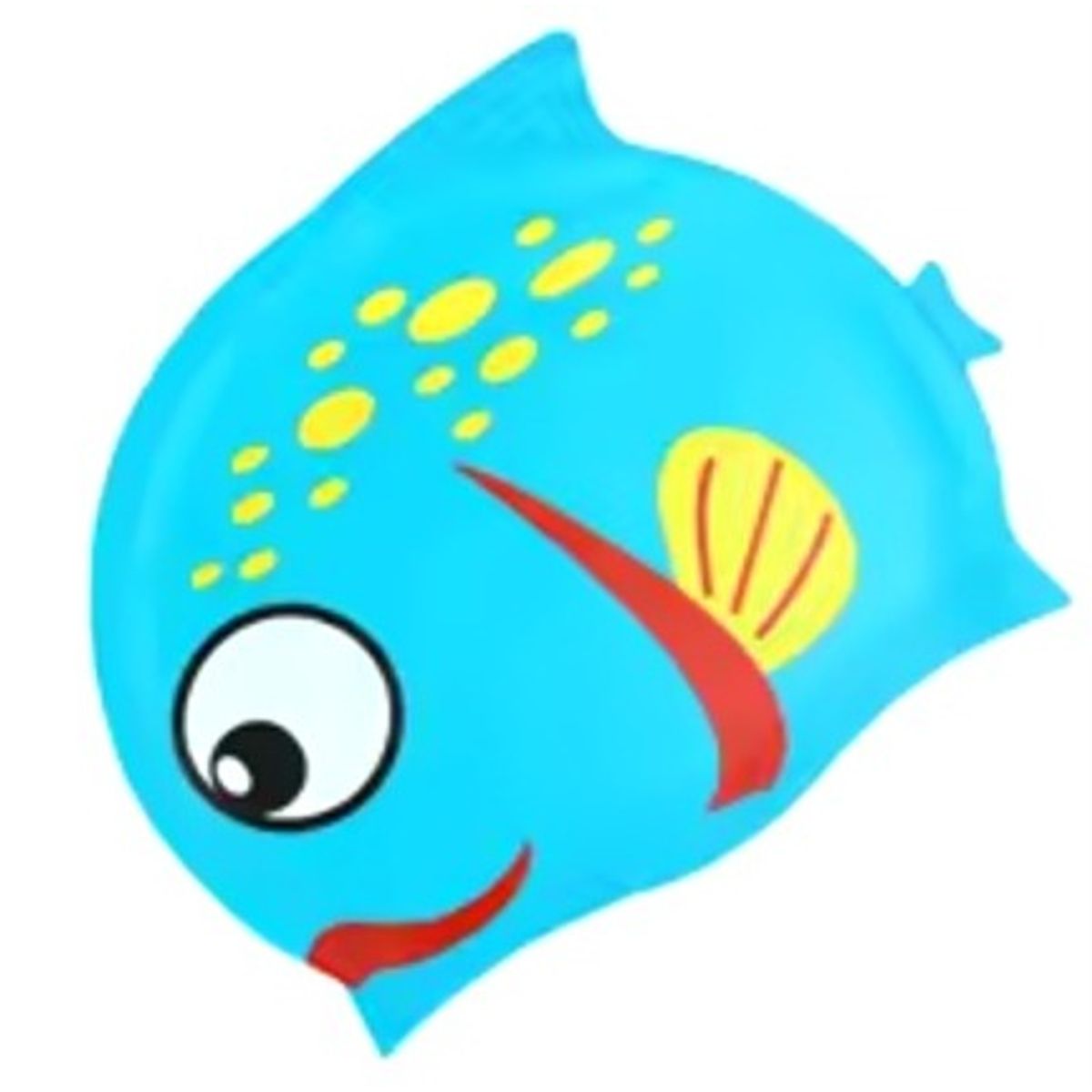 GENERICO - Gorro de Natación para Niños Silicona Modelo Pes Celeste