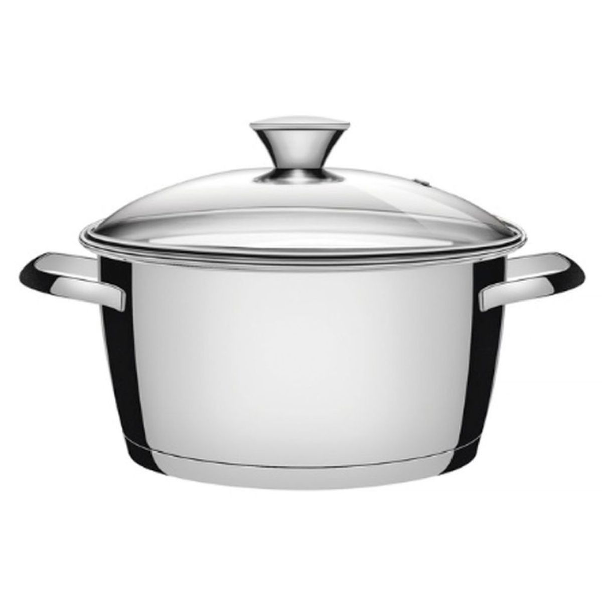 TRAMONTINA - Olla Acero 24 Cm (5.67 Lt) Allegra con Tapa de Vidrio Tramontina