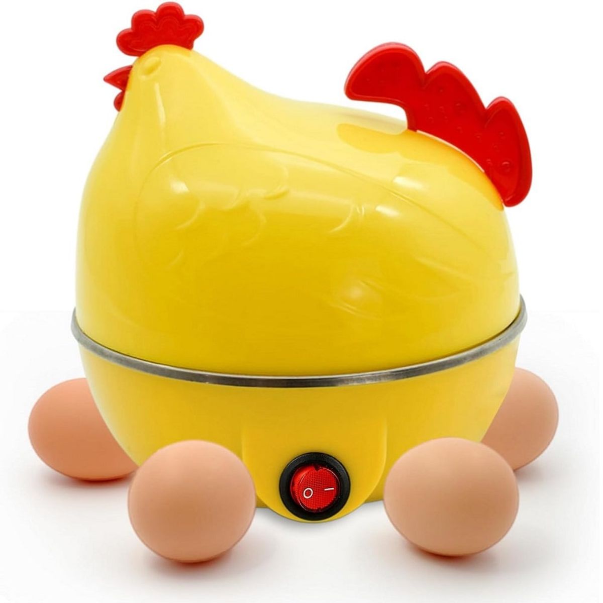 GENERICO - Gallina hervidora de huevos eléctrica 7 huevos amarillo