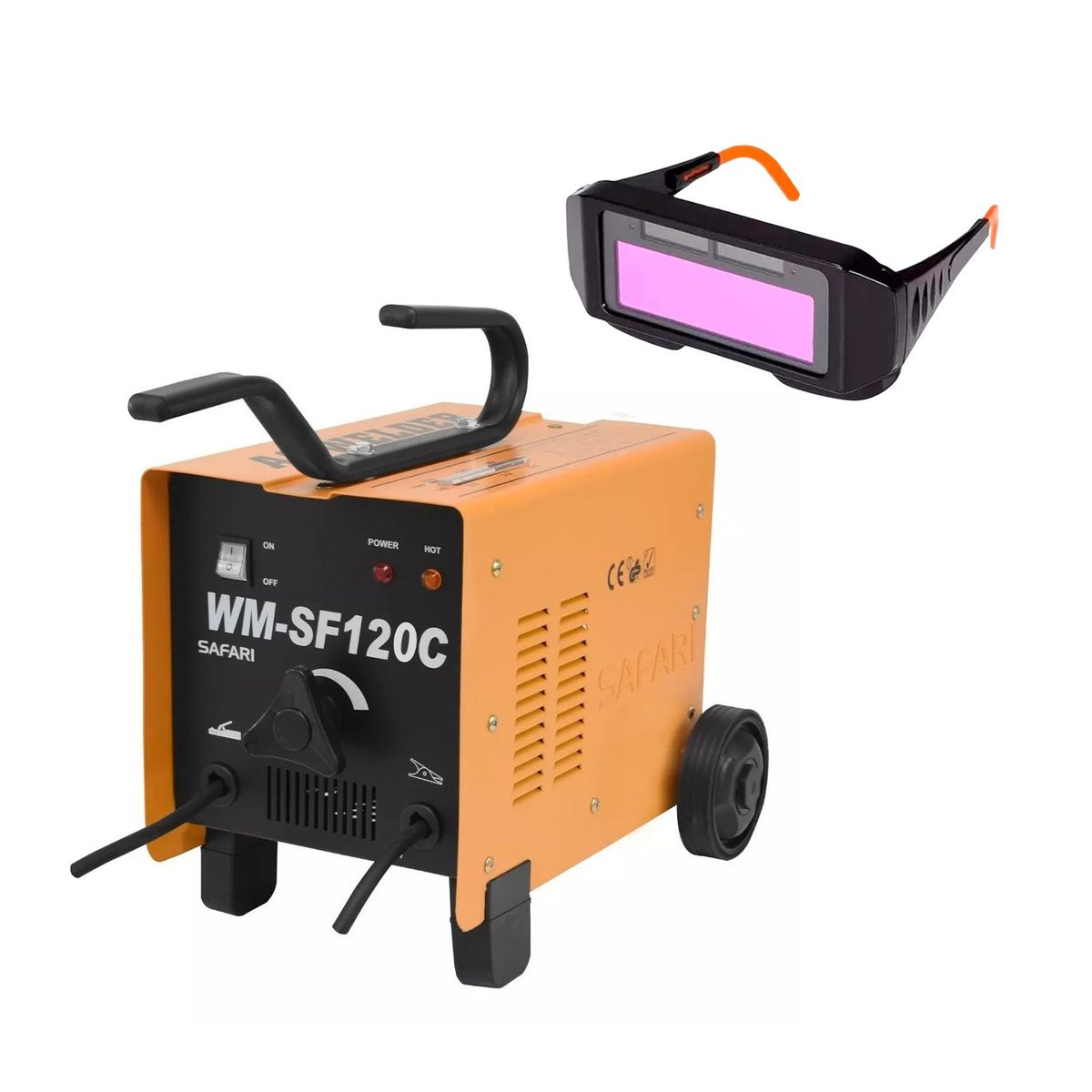 SAFARI - MÁQUINA SOLDAR MMA 220V 80-200A SAFARI + LENTES SOLDAR REDBO - COMBO