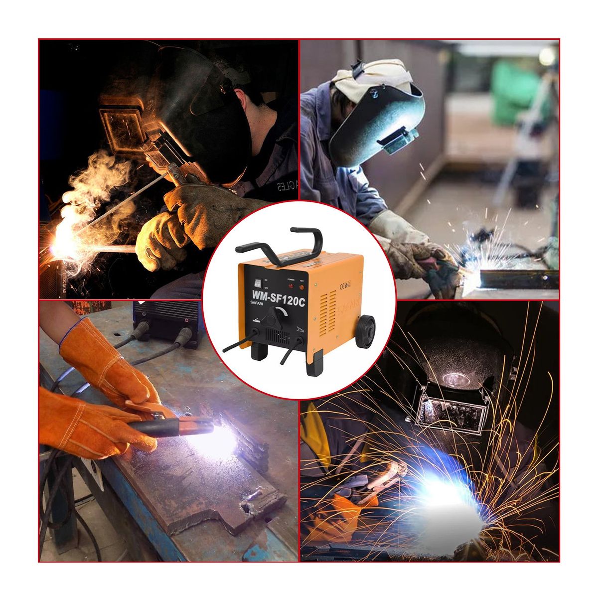SAFARI - MÁQUINA SOLDAR MMA 220V 80-200A SAFARI + LENTES SOLDAR REDBO - COMBO