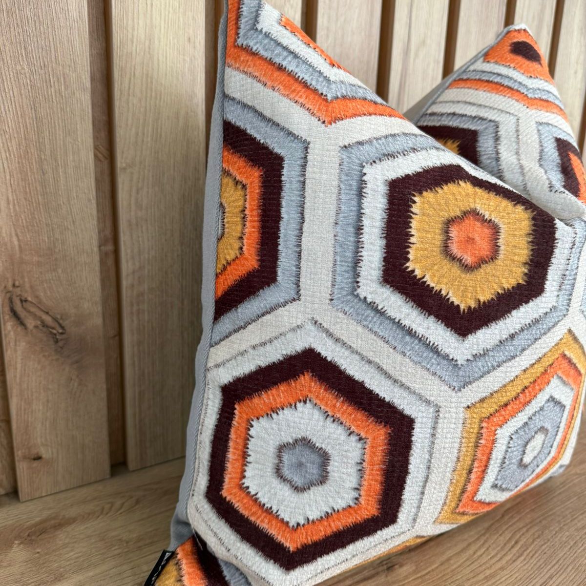 MAP DESIGN HOME - Funda De Cojin Hexagonal Vibrante 45 x 45 cm