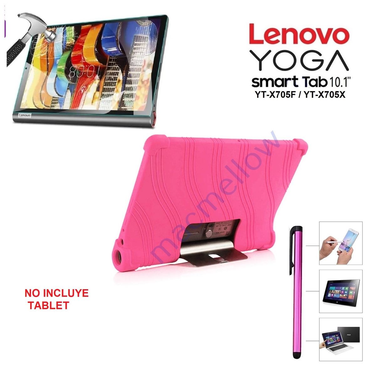 GENERICO - Funda + Mica + Lapiz para Lenovo Yoga Smart Tab 10.1 YT-X705F Case