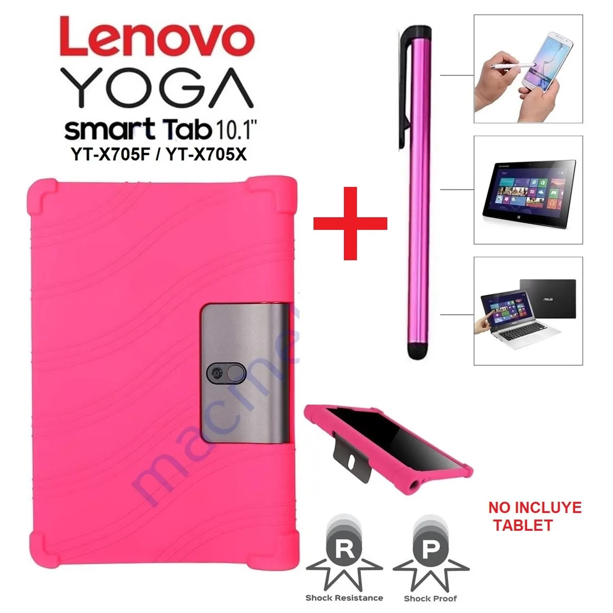 GENERICO - Funda Case + Lapiz Optico para Lenovo Yoga Smart Tab 10.1 YT-X705F