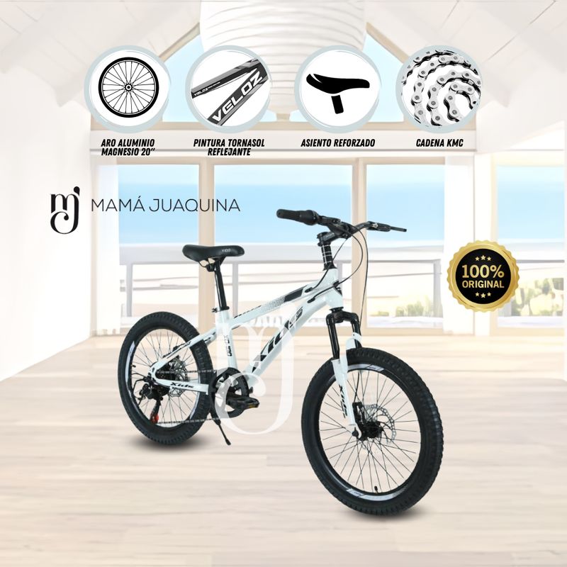 VELOX - Bicicleta Deportiva Aro 20 «PALMEIRA MIDDLE» White