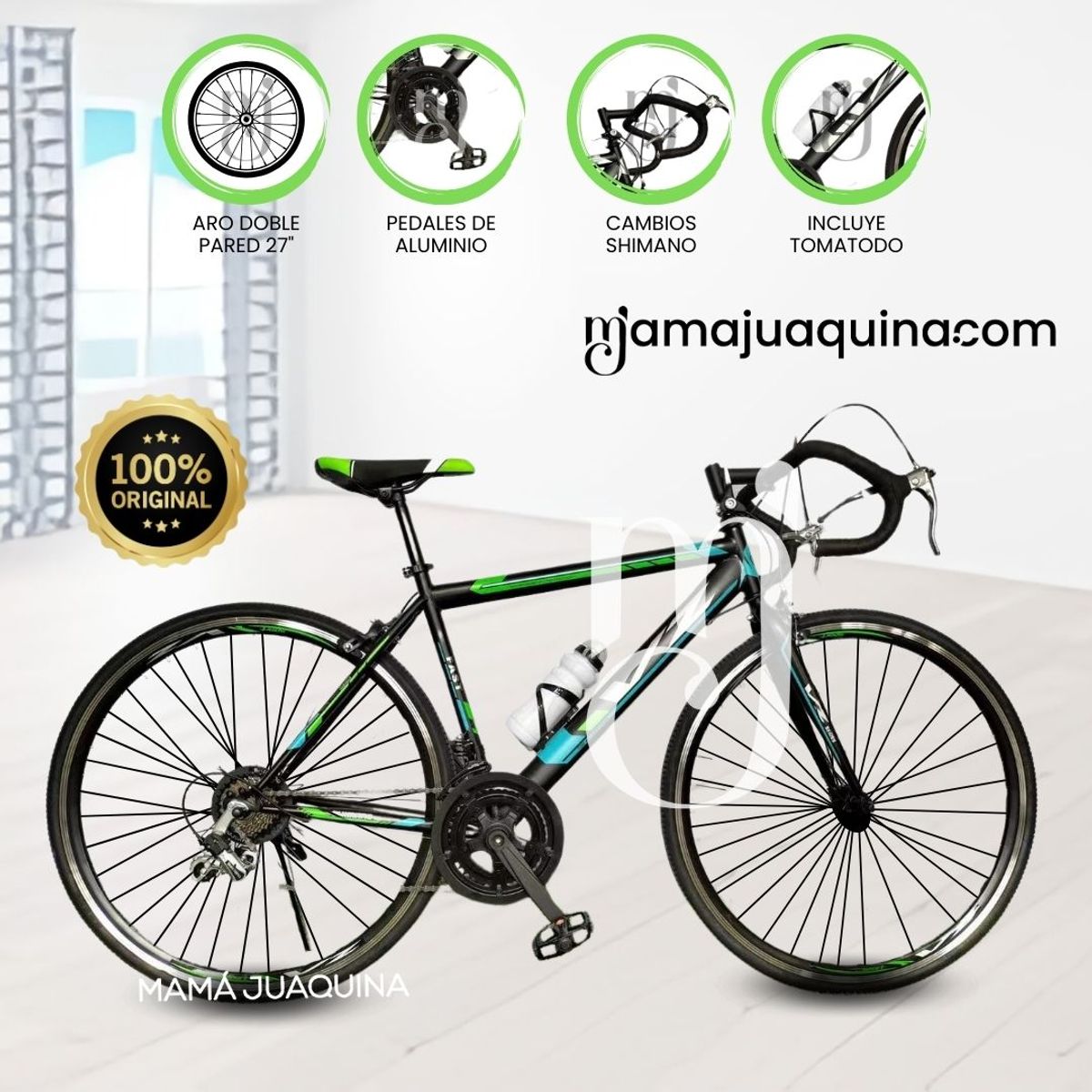VELOX - Bicicleta Deportiva Aro 27 «PALMEIRA RACER» Green